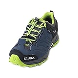 Salewa JR Mountain Trainer Waterproof Zapatos de Senderismo, Dark Denim/Cactus, 37 EU