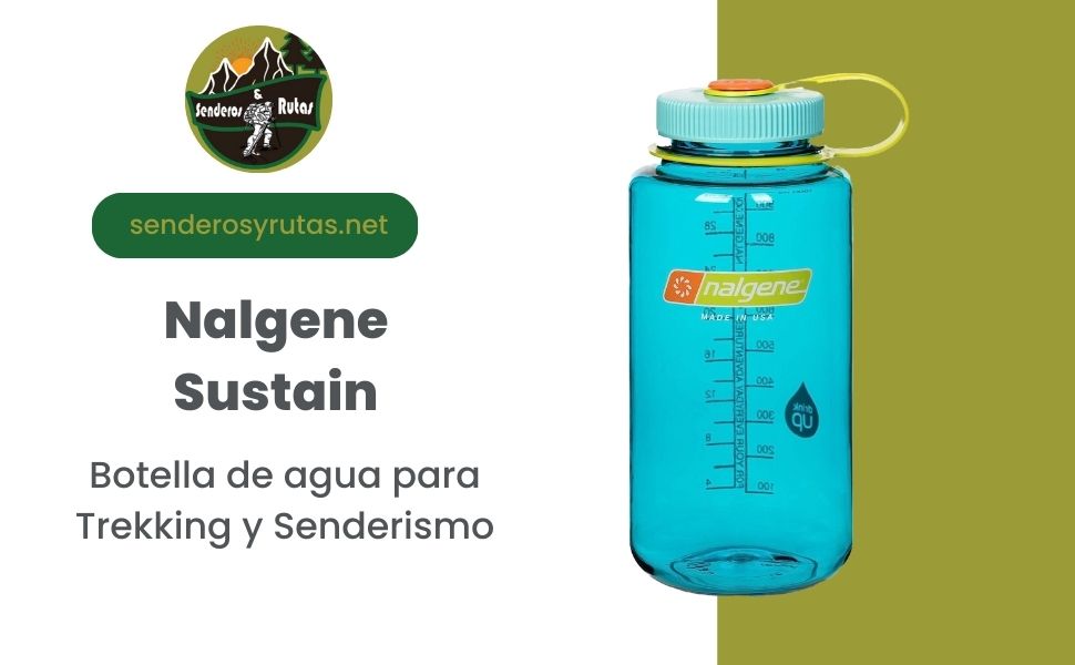 Botellas de agua para senderismo ecológicas Nalgene Sustain: ¡Hidrátate de forma sostenible en tus caminatas de senderismo! Hazte ya con la tuya.